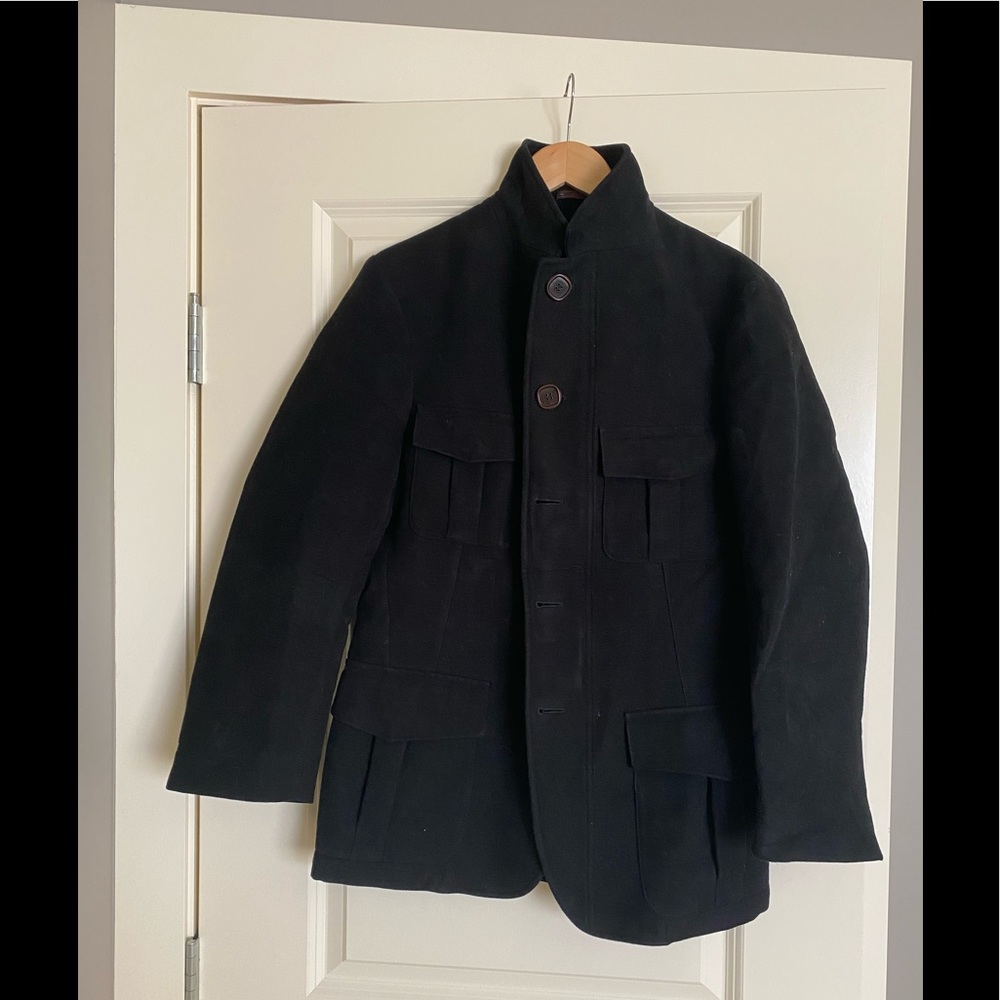 ETRO Mens Classic Front Button With Zipper Jacket